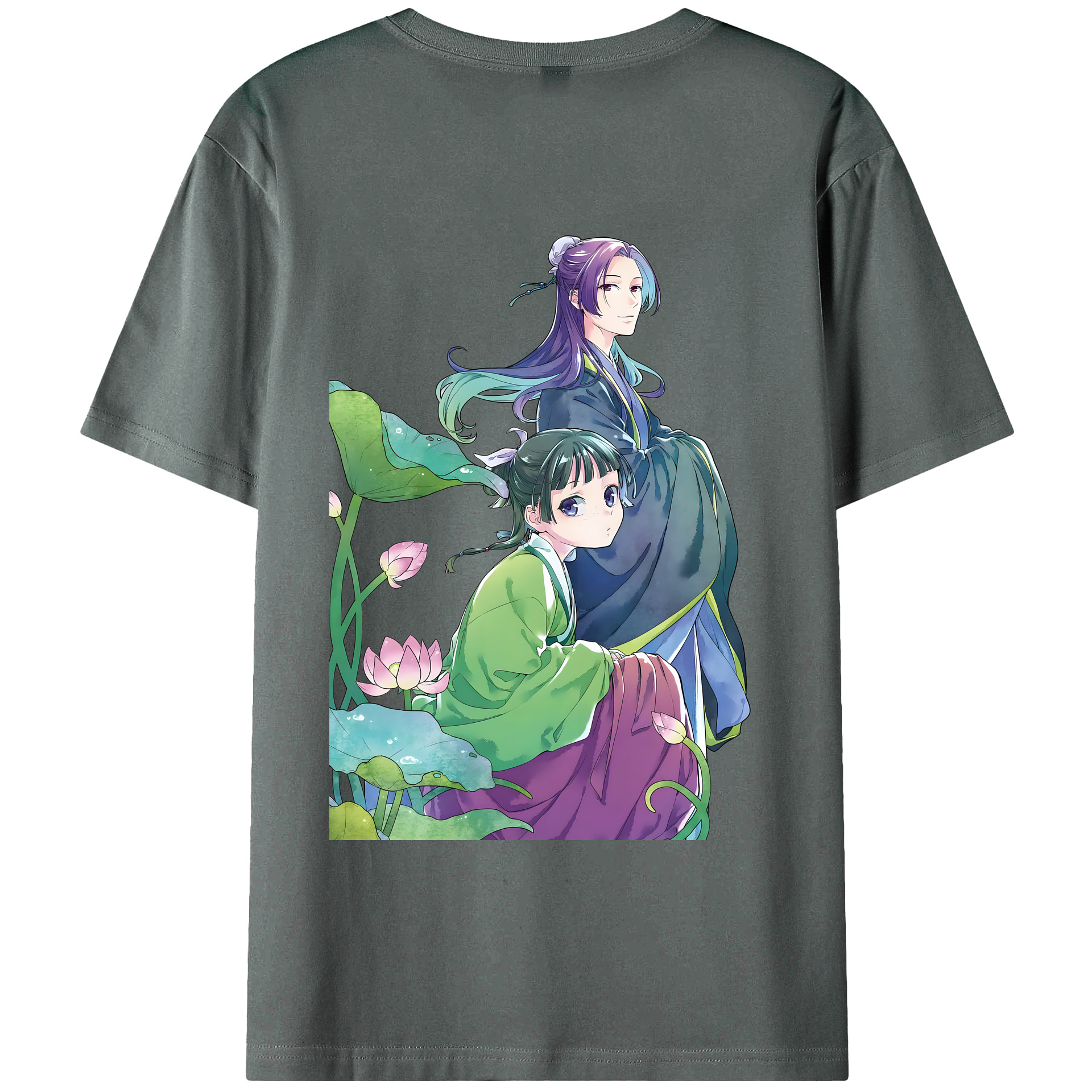 （画像用） 薬屋のひとりごと The Apothecary Diaries 綿100％ メンズ半袖Tシャツ（バックプリント） 通気性